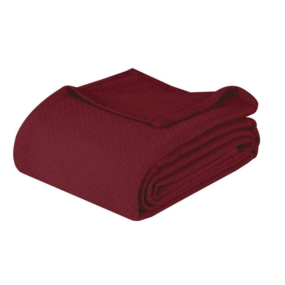 Nobel Burgundy Cotton Textured Chevron Lightweight Woven Full/Queen Blanket price history on PriceWatchPro
