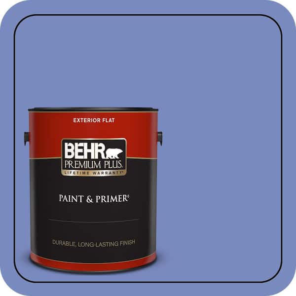 BEHR PREMIUM PLUS 1 gal. #600B-5 Larkspur Bouquet Flat Exterior Paint & Primer