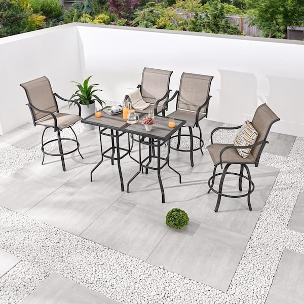 Patio Festival 6-Piece Metal Bar Height Outdoor Dining Set