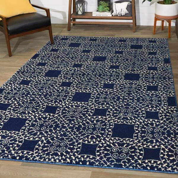 ALAZA Scenery Flower Butterfly Floral Print Area Rug Rugs for Living Room Bedroom 7' x 5' 