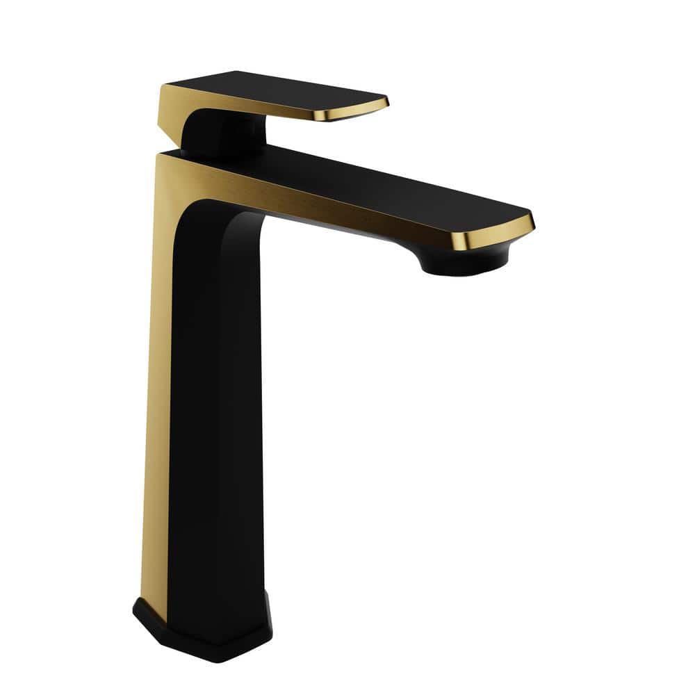 Single-Handle Single-Hole Bathroom Vessel Sink Faucet with Pop-Up Drain in 