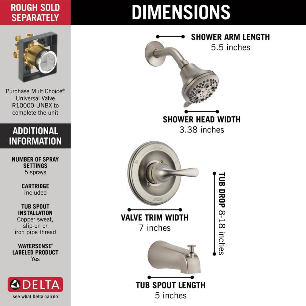 Contemporary Stainless Steel Single-Function Shower Faucet Set