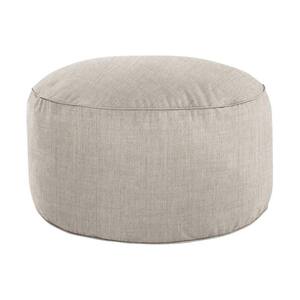 30 in. x 30 in. x 15 in. Sunbrella Cast Silver Round Outdoor Bean Pouf