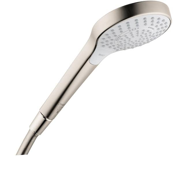 Hansgrohe Croma Select 110 3-Spray Patterns 4 in. Wall Mount Handheld Shower Head in Brushed Nickel