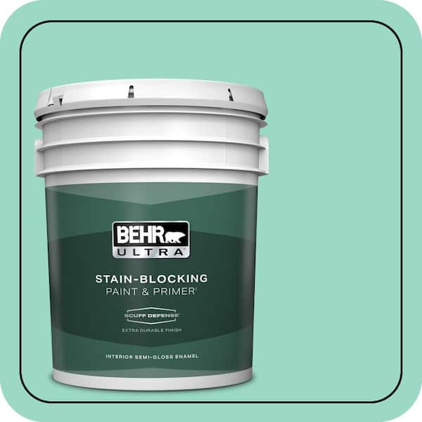 BEHR ULTRA 5 gal. Home Decorators Collection #HDC-SP16-07 Isabellas Aqua Extra Durable Semi-Gloss Enamel Interior Paint & Primer