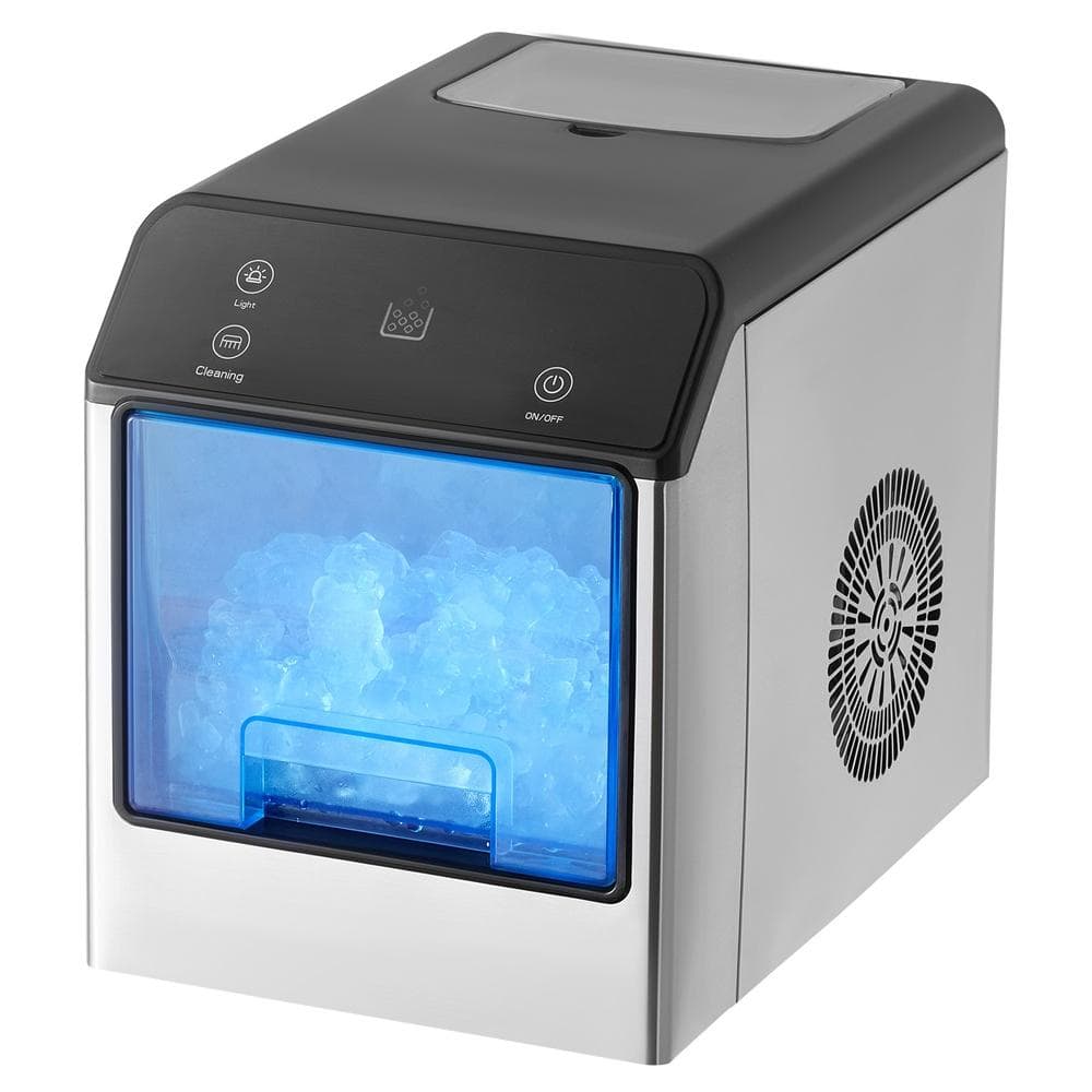 Nugget Ice Maker Machine 33 lb./24H Self-Cleaning with Stainless Steel Body and 1.5L Water Tank