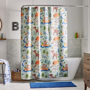 Company Kids Wilderness Camp Organic Cotton Percale 72 in. Kids Shower Curtain
