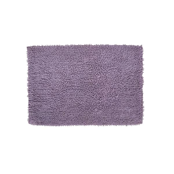 HOME WEAVERS INC Fantasia Bath Rug 100% Cotton Bath Rugs Set, 24x40 Rectangle, Purple