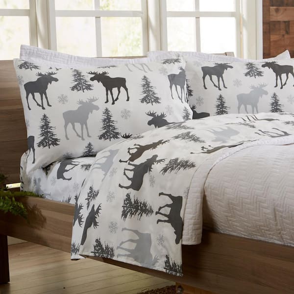 FRESHFOLDS 4-Piece Moose Microfiber King Wilderness Ultra-Soft