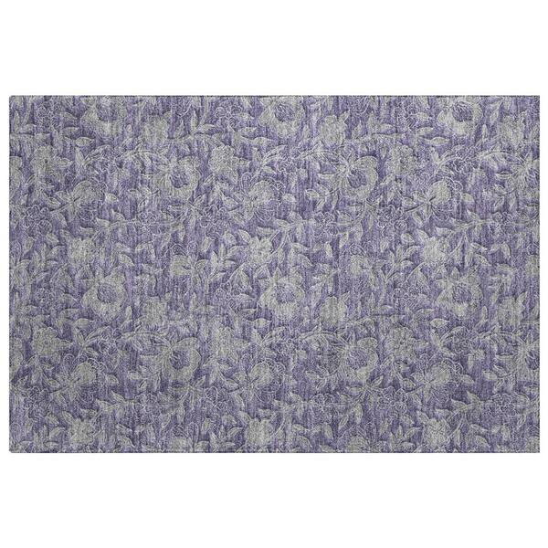 Dream Shag Premium Machine Washable Abstract ADS771 Eggplant 2 ft. x 3 ft. Accent Rug