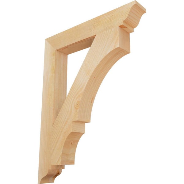 Ekena Millwork 4 in. x 34 in. x 26 in. Douglas Fir Balboa Traditional Rough Sawn Bracket
