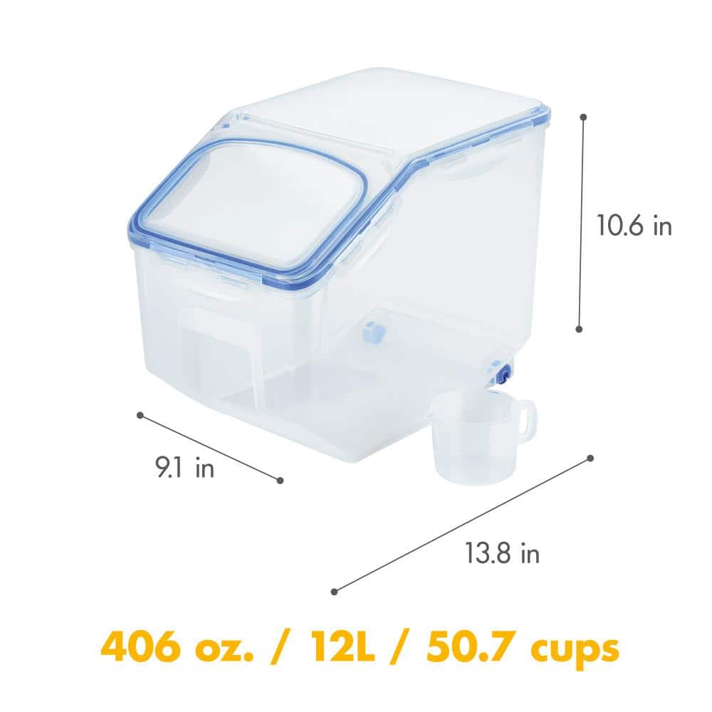 Clear Plastic Rectangular Food Storage Container with Flip Top Lid