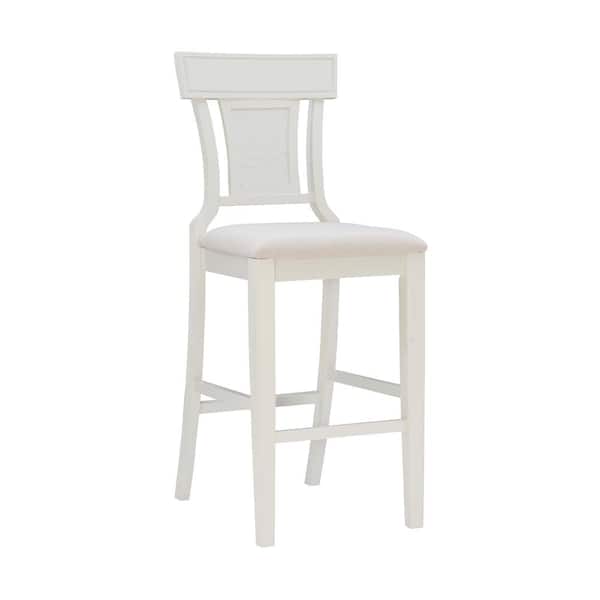 H Maxwell White Bar Stool Thd02968, Bar Stool With Backrest White