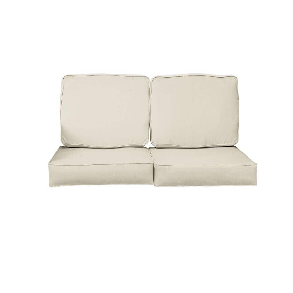 27 in. x 23 in. Sunbrella Deep Seating Indoor/Outdoor Loveseat Cushion Canvas Cloud price history on PriceWatchPro
