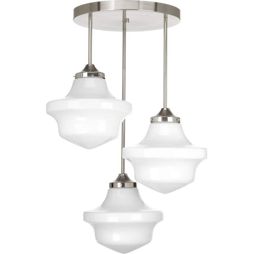 Brushed Nickel Round LED Pendant Canopy