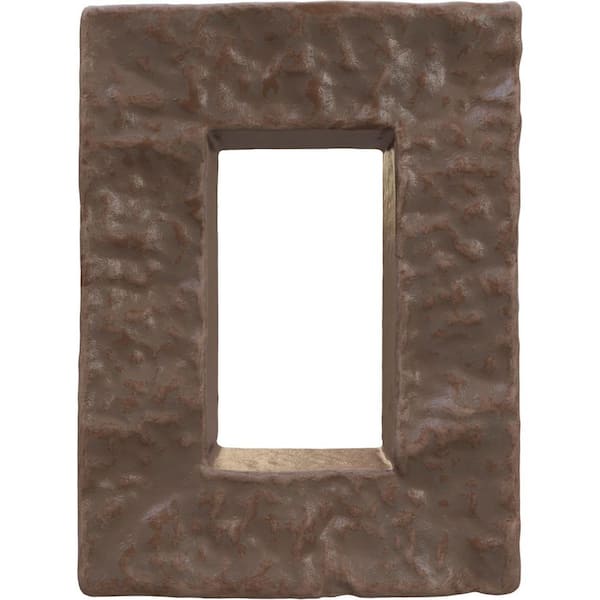 Ekena Millwork 4 in. W x 3 in. D x 7-7/8 in. H Universal Electrical Cover for StoneWall Faux Stone Siding Panels in Autumn Bronze