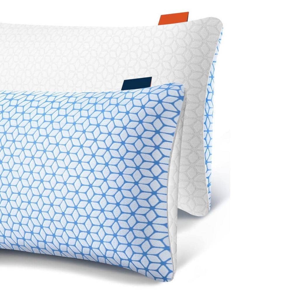 Standard Cooling Pillows Set of 2, Firm Pillows for Shredded Memory Foam Pi