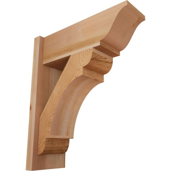 Ekena Millwork 8 in. x 24 in. x 20 in. Western Red Cedar Olympic Traditional Smooth Outlooker