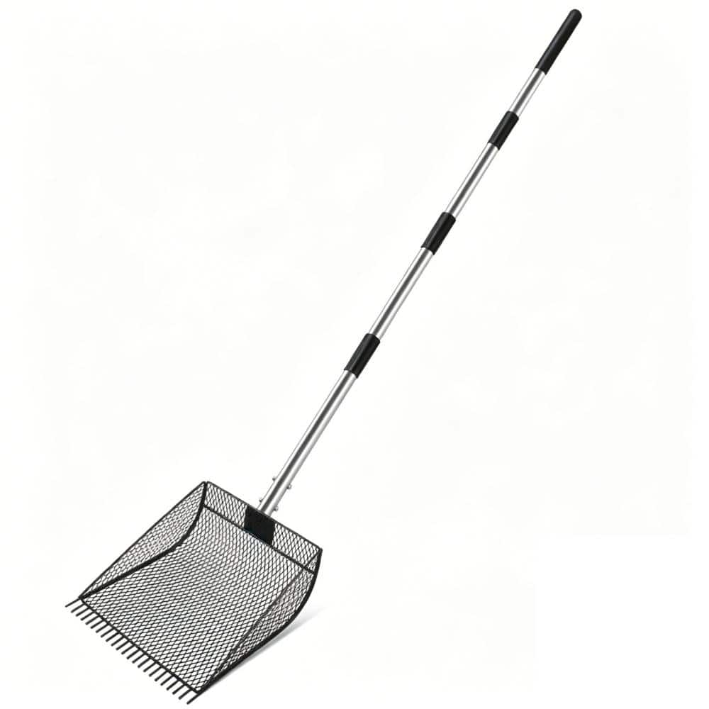 2-in-1 Metal Chicken Poop Scooper and Rake with 24 to 68 Inch Adjustable Handle for Coop and Stable Cleaning price history on PriceWatchPro
