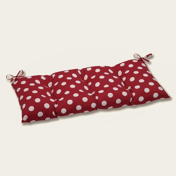 Pillow Perfect Novelty Rectangular Outdoor Bench Cushion in Red