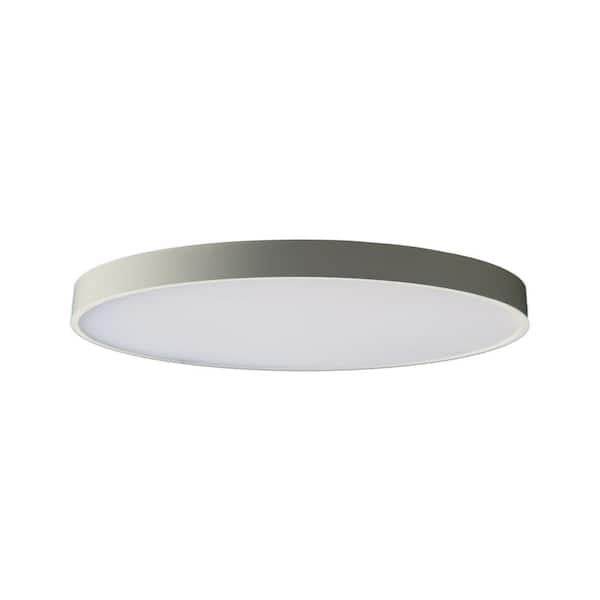 AMAX LIGHTING Convex 9 in. 1-Light White LED Flush Mount