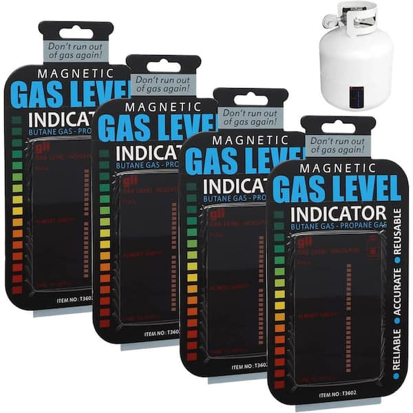 4-Pack Magnetic Gas Level Indicator Reusable Propane Butane Tank Gauge for Home Kitchens Outdoor Barbecues Camping