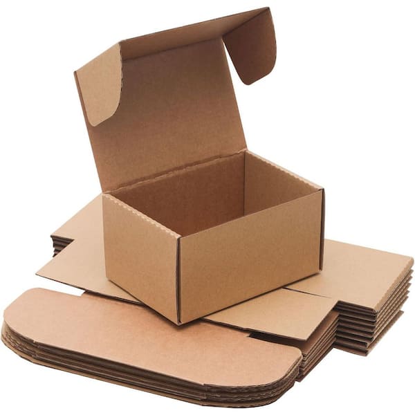 Unbranded 10 Pack Small Shipping Boxes 6 x 4 x 3 in. Corrugated Recyclable Packaging Boxes for Business Mailer Craft Jewelry Brown