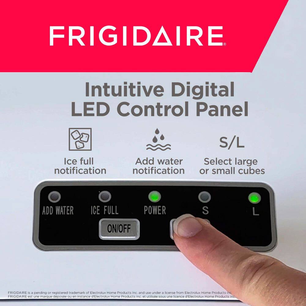 Frigidaire Black Stainless Steel Portable Countertop Ice Maker