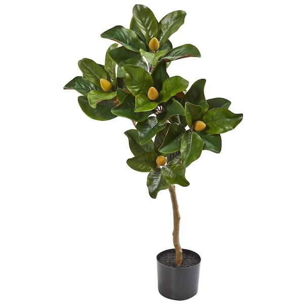 Nearly Natural 39 in. Magnolia Leaf Artificial Tree
