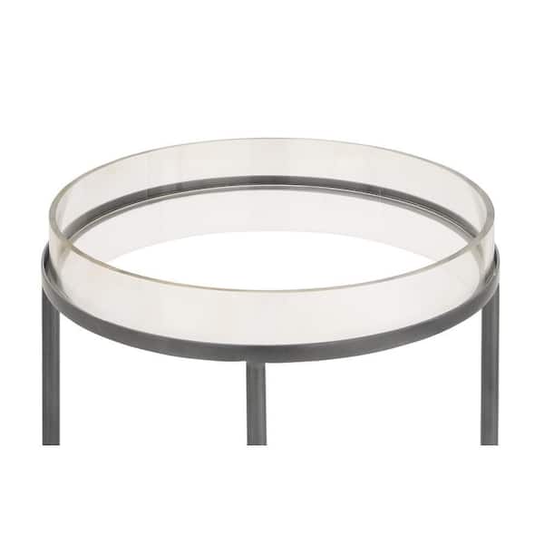 Clear Acrylic Round Tray Table