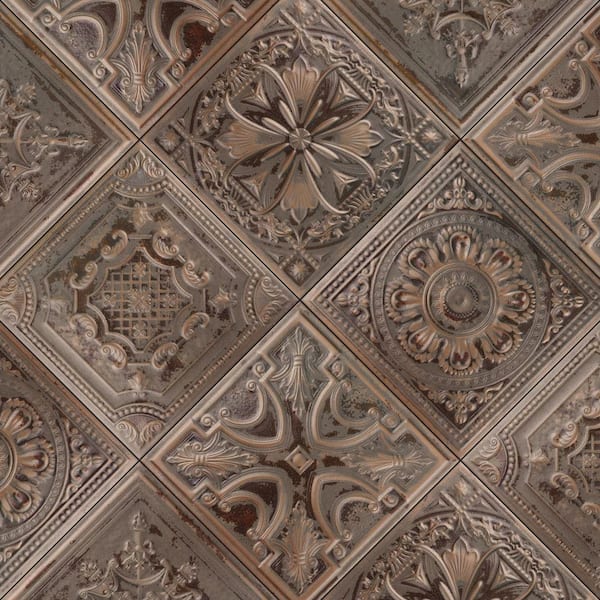 Fitz Copper 8 in. x 8 in. Ceramic Wall Tile (9.9 sq. ft./Case)