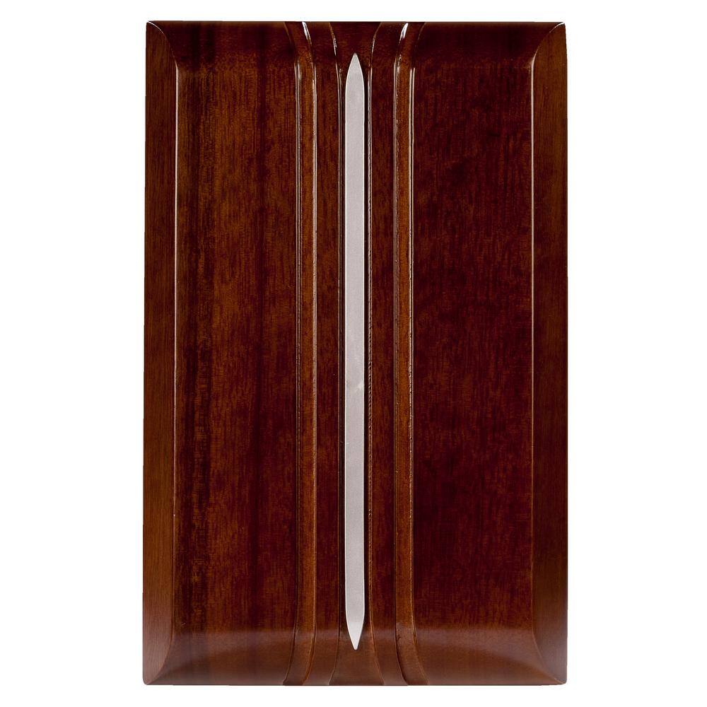 Hampton Bay Wired Digital 1-strand Adjustable Volume Control Door Bell, Dark Oak Wood (New Open Box)