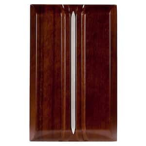 Wireless or Wired Doorbell Chime, Dark Oak Wood with Silver Insert