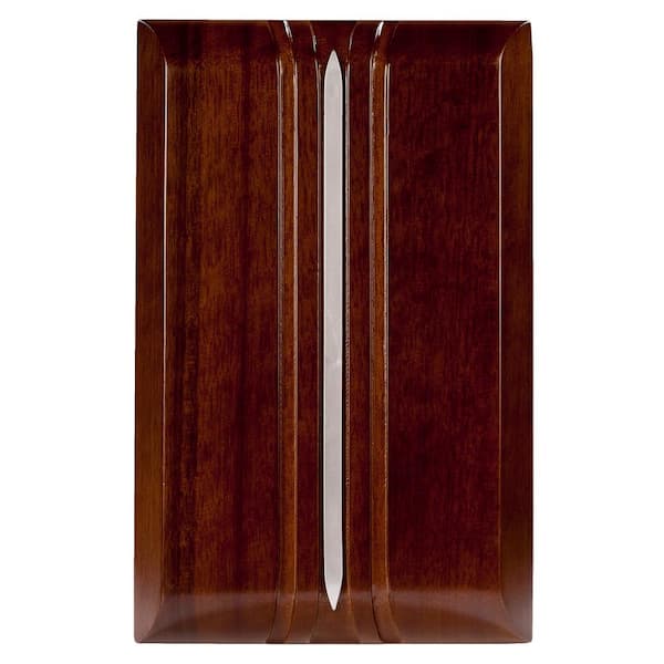 Hampton Bay Wireless or Wired Doorbell Chime, Dark Oak Wood with Silver