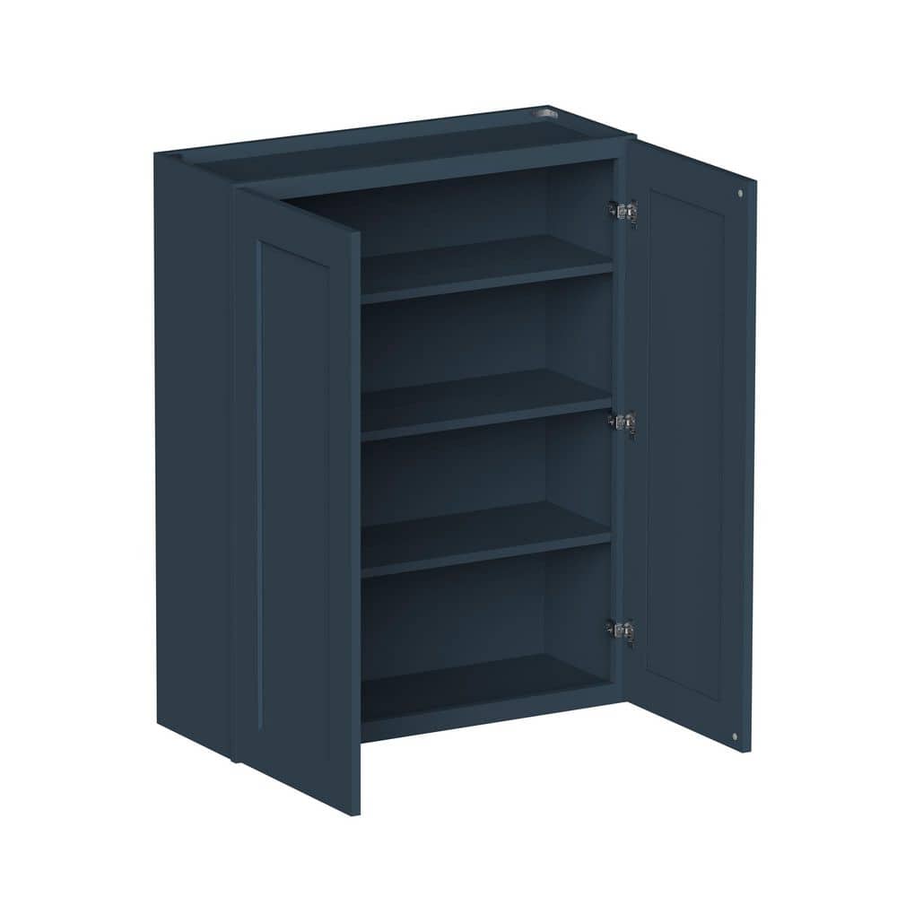 33 in W x 12 in D x 42 in H HDF Ready to Assemble Standard Wall Cabinet in Cyber Grey with 2-Door, 3-Shelf price history on PriceWatchPro