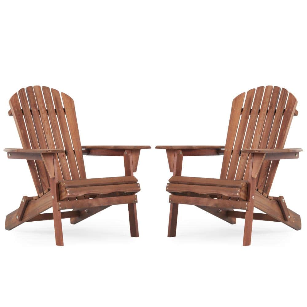 Set of 2 Solid Wood Outdoor Folding Adirondack Chair for Garden,Garden, Lawn, Backyard, Deck price history on PriceWatchPro