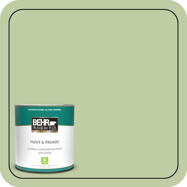 BEHR PREMIUM PLUS 1 qt. #M360-4 Marjoram Semi-Gloss Enamel Low Odor Interior Paint & Primer