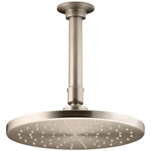 1-Spray 8 in. Single Ceiling Mount Fixed Rain Shower Head in Vibrant Brushed Bronze