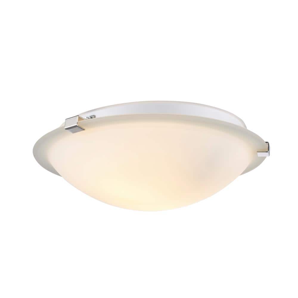 Neptune 12" Brushed Nickel Contemporary Flush Mount Ceiling Light