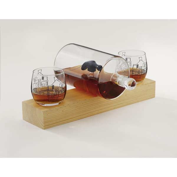 JBHO Wine Decanter with Red Wine Glasses Set - Clear – Môdern