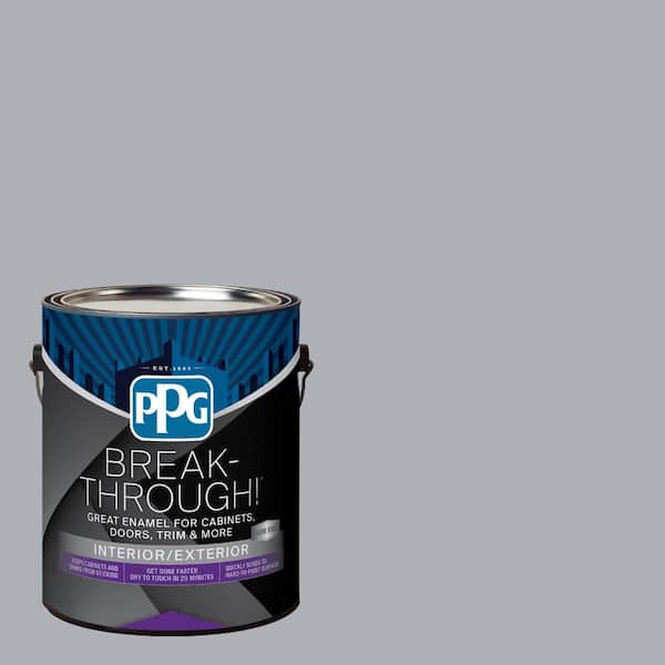 Break-Through! 1 gal. PPG1013-4 Silver Charm Semi-Gloss Door, Trim & Cabinet Paint