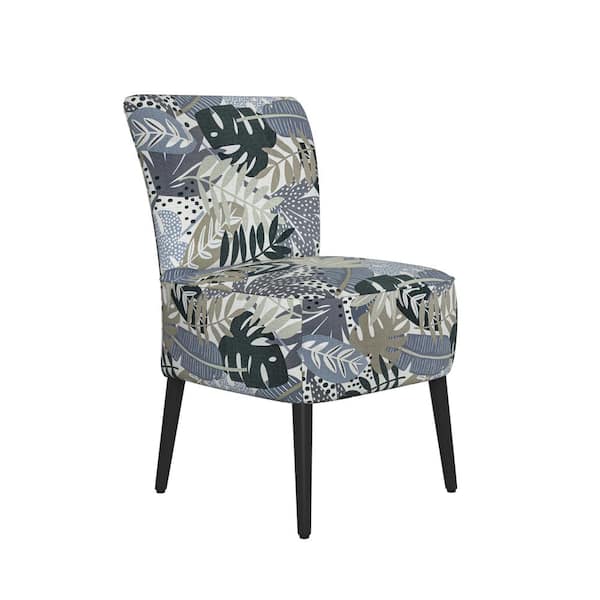 Handy Living Julianna Modern Tropical Printed Fabric Slipper Chair