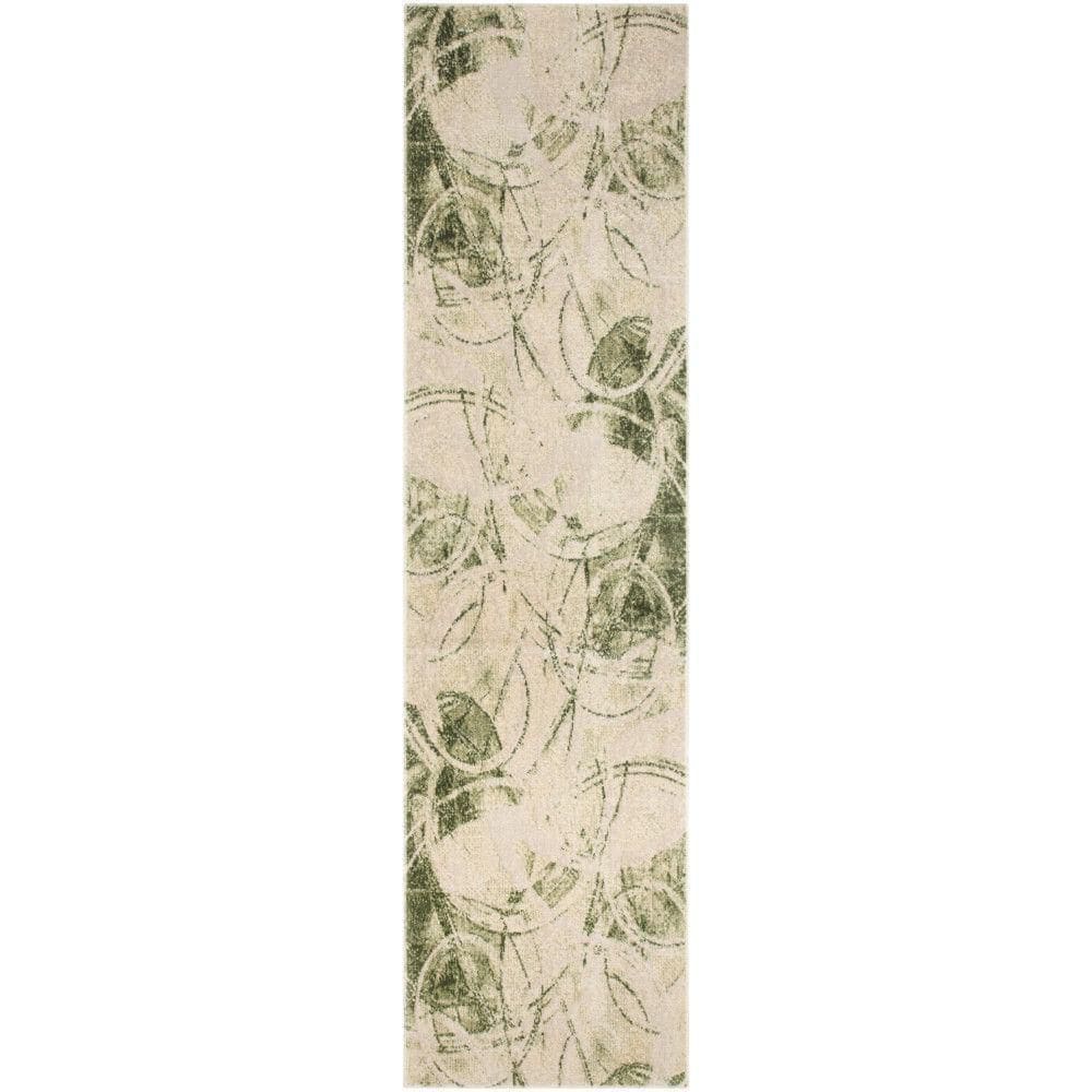 Astra Machine Washable Beige Green 2 ft. x 8 ft. Abstract Contemporary Runner Area Rug price history on PriceWatchPro