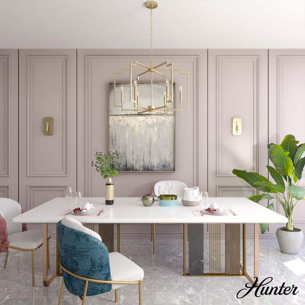 Zoanne 6-Light Nickel Geometric Chandelier