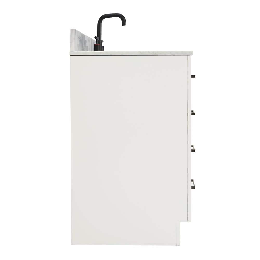 Hepburn 43" White Marble Top Single Basin Vanity