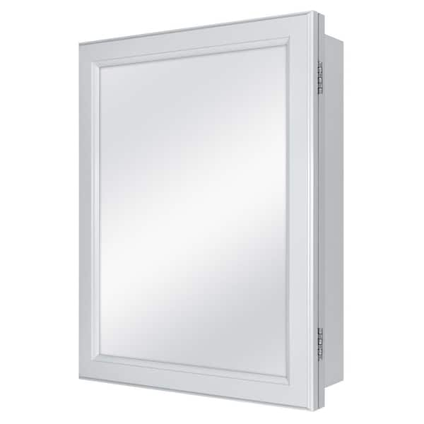 Glacier Bay 23.1 in. W x 27.9 in. H White Rectangular Medicine Cabinet  without Mirror with Adjustable Shelves 45396 - The Home Depot