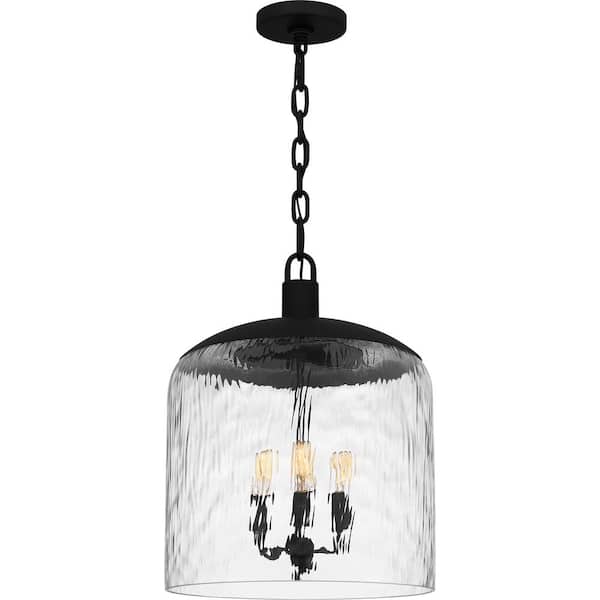 Quoizel Selma 3-Light Matte Black Pendant Light