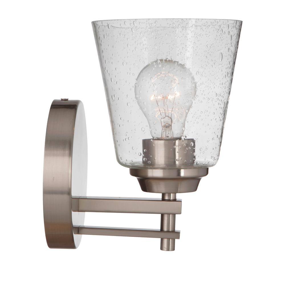 Classic 9.5'' Black Nickel Wall Sconce with Clear Bell Shade