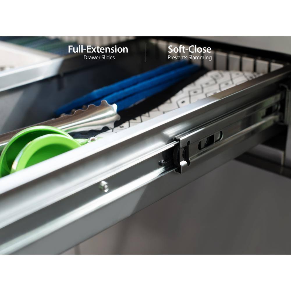 Stainless Steel Modular Outdoor Kitchen Cabinet Set, 96" Wide