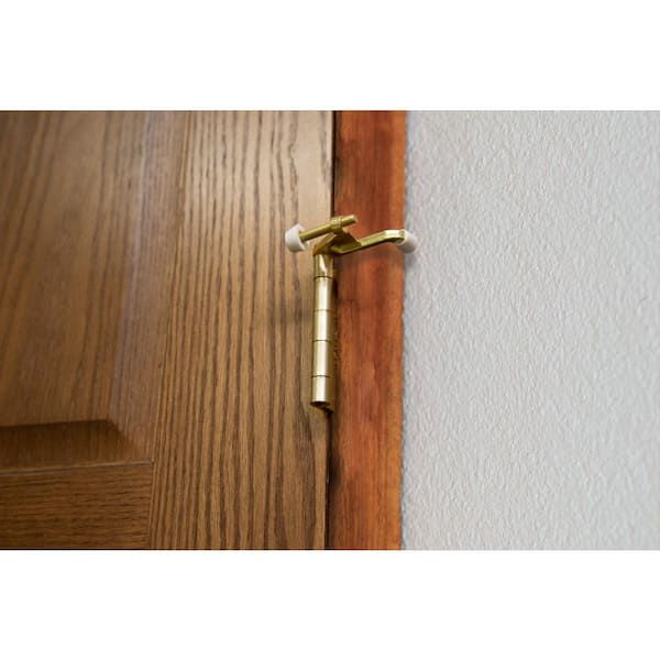 2-1/4 in. x 2-1/8 in. Polished Brass Jumbo Hinge Pin Door Stop Value Pack (10 per Pack)
